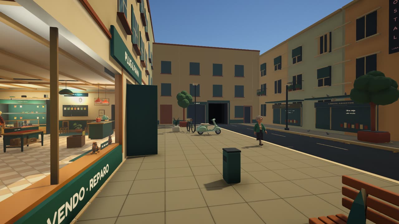 The street outside the shop